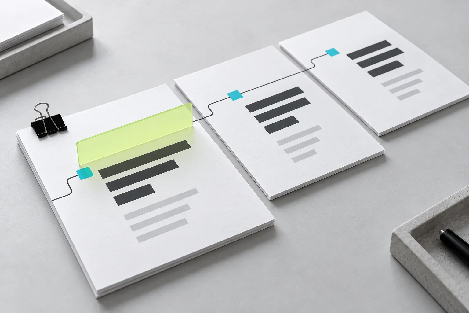 An action plan organized into a sequence of priorities.